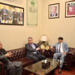 بیرسٹر امجد ملک سے رکن پنجاب اسمبلی و چیئرپرسن پنجاب لینڈ ریکارڈ اتھارٹی طارق سبحانی کی ملاقات۔